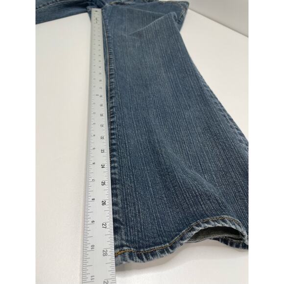 Gap Flare Stretch Jeans Mid Rise Denim 5 Pocket Medium Wash Blue Womens Size 10 - Picture 8 of 9